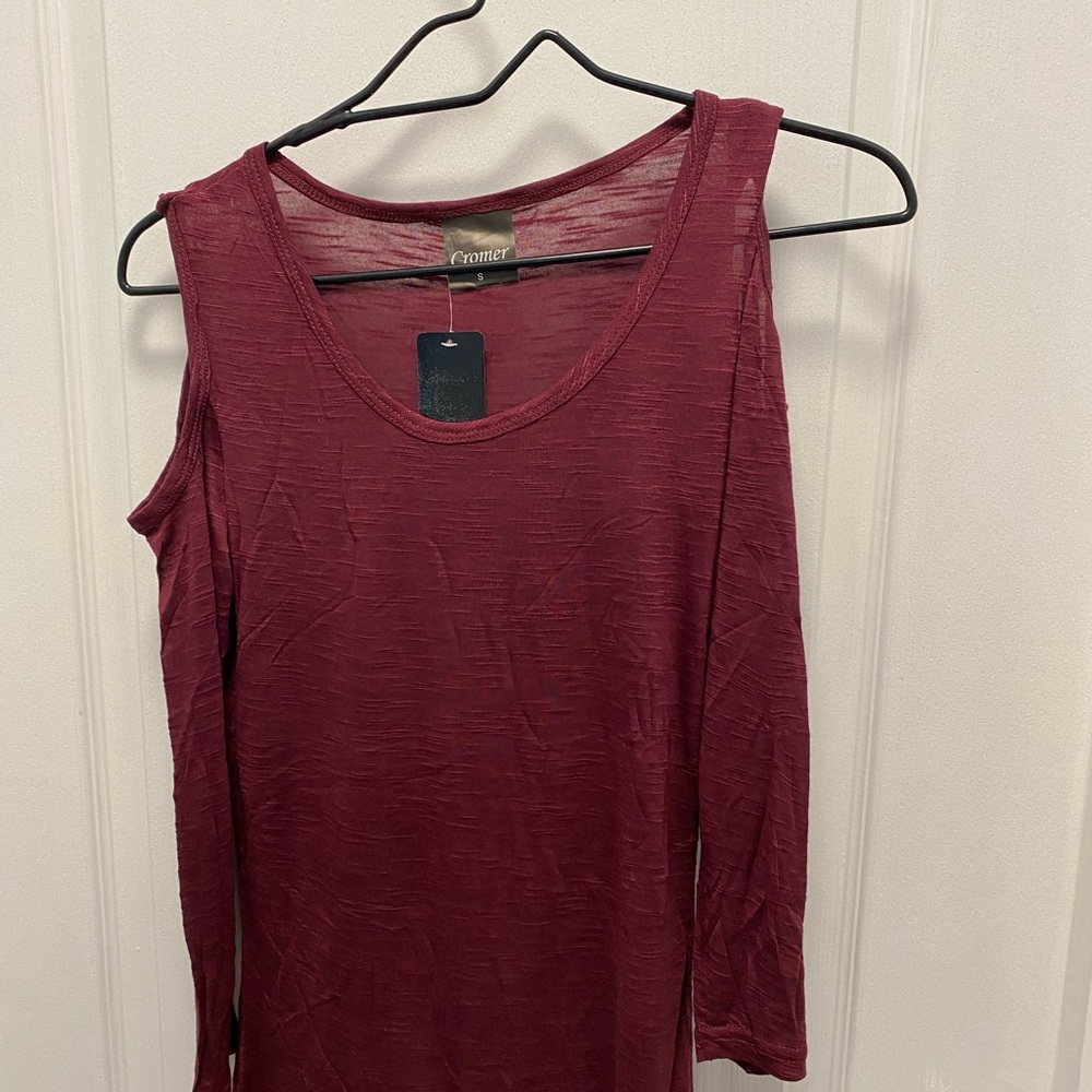 NWT Wine sheer top or coverup
